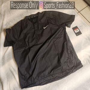 Nike Dri-fit SS Softball Wind Jacket Women’s L  Black AV6696-010 NEW